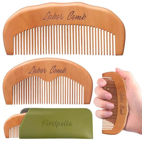 2Pcs Birthing Comb for BDF32 Women Labor,Wooden Birth Comb for and Delivery Essentials,Natural Wood Comb for Pain Relief,Comb for Pregnant Women Pregnancy Contraction Expectant Moms