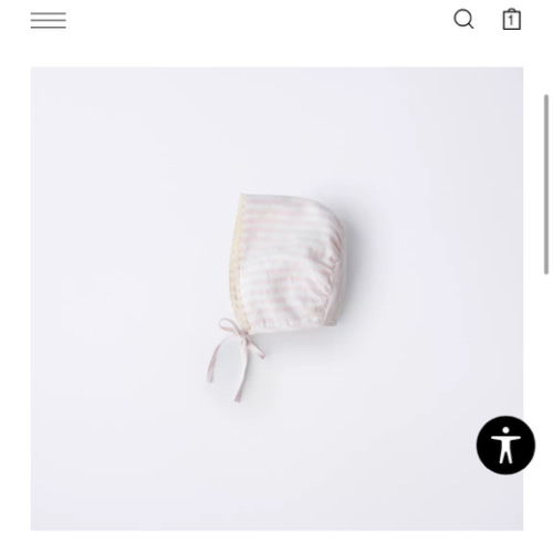 SEERSUCKER STRIPE LACE BONNET - Pale pink | ZARA United States