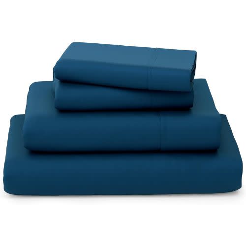 Cosy House Collection Luxury Bamboo Sheets - Blend of Rayon Derived from Bamboo - Cooling & Breathable, Silky Soft, 16-Inch Deep Pockets - 4-Piece Bedding Set - Cal King, Royal Blue