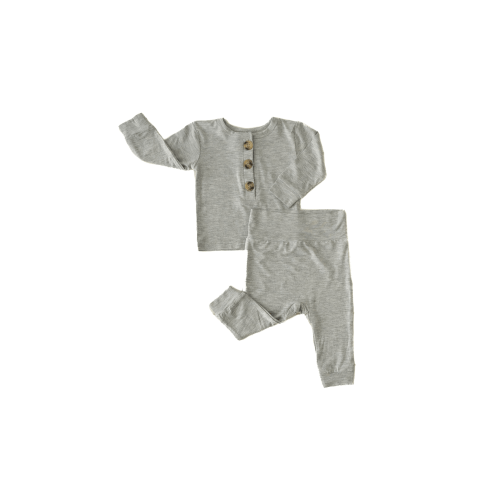 HEATHERED GRAY COZY SET
