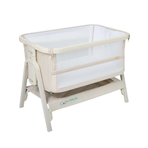 CoZee Breeze Lite Co-sleeping Bassinet in Whitewash Ash and Mushroom | iL Tutto