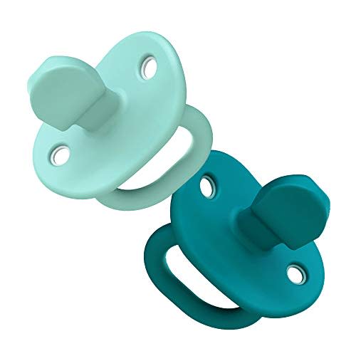 Boon JEWL Orthodontic Silicone Pacifier - Stage 3 - Blue (2pk) Toys for Babies
