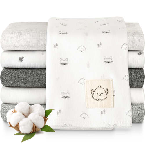 Organic Baby Burp Cloths & Bibs Set For Feeding – KeaBabies