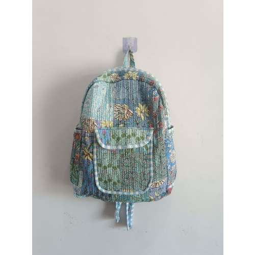 Beautiful Stylish Cotton Quilted Patchwork Backpack, Colorful & Durable Bag for Work or Travel, Great Christmas Gift for Fashion Enthusiasts
