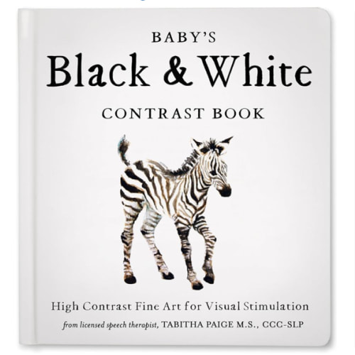 Baby's Black and White Contrast Book: High-Contrast Art for Visual Stimulation at Tummy Time (Tabitha Paige Children's Book Series)