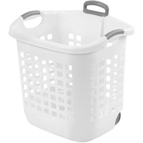 Sterilite 1.75 Bushel Ultra™ Wheeled Laundry Basket Plastic, White, (Pack of 1)