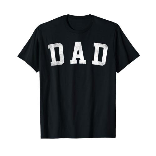 Dad - Classic Bold Font Father's Day Dad T-Shirt, Negro -