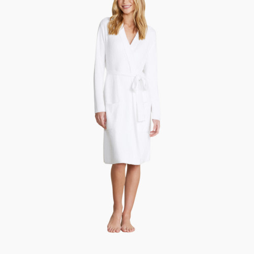 Barefoot Dreams CozyChic Lite Ribbed Robe - Sea Salt, S/M