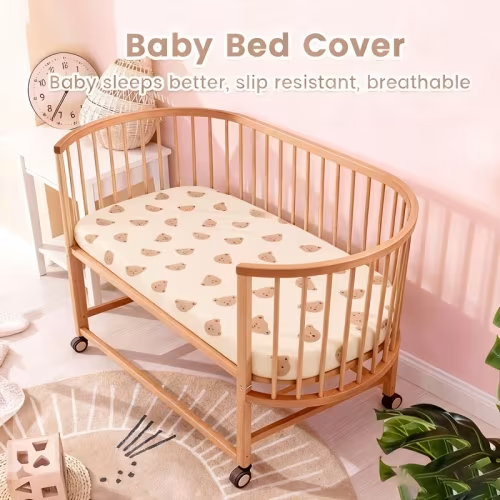 1pc bear print cradle changing table cover breathable - Temu
