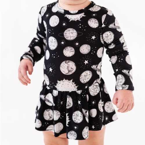 Cosmic Chaos Ruffle Dress