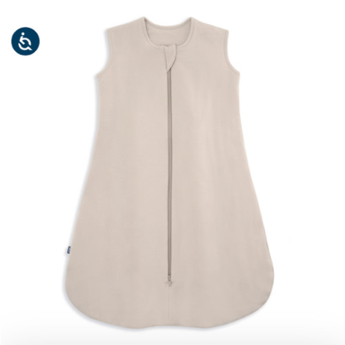 HALO - 1.5 Small TOG supersoft bamboo wearable blanket, double zipper sleeping bag with weighted feel - oat