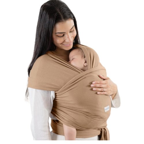 Comfy Cubs Baby Wrap Carrier - Soft & Secure Fit Cotton Blend Baby Carrier Newborn to Toddler - Hands-Free & Lightweight Infant Wrap - Adjustable, One Size Fits All Toddler Sling - Cedar