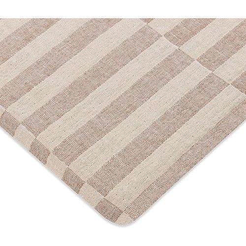 Babyletto Muslin Baby Bassinet Sheets for Girls & Boys - GOTS Certified Breathable Organic Cotton Cover - 360° Fitted, Soft & Cozy Rectangle Bedside Bassinet Sheets, Cocoa Offset Stripe