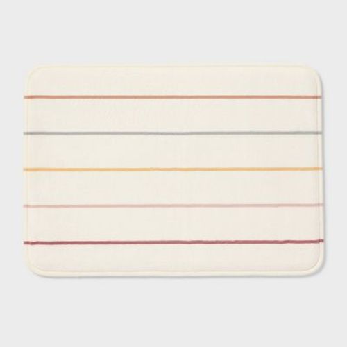 17"x24" Multi Striped Flannel Cushion Bath Rug - Room Essentials™