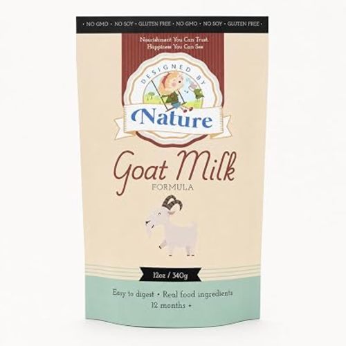 Whole Goat Milk Formula 12oz/340g, 12+ Months — Made in USA, Easy to Digest with Cod Liver Oil DHA, Hydrolyzed Collagen & Real Whole-Food Ingredients, Non-GMO, Soy & Gluten Free,