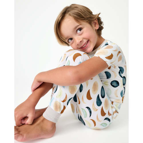 Luna Neutral Two-Piece Short Sleeve Pajama Set