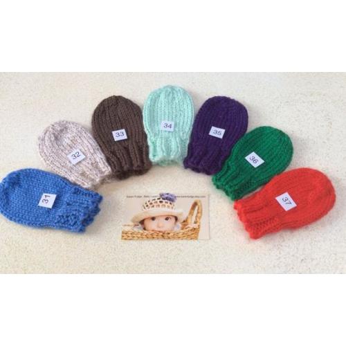 Hand Knit Thumbless Baby Mittens With String - Etsy