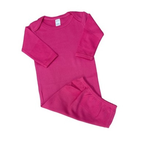 MONAG Long Sleeve Baby Gown Fuchsia 0-3 m