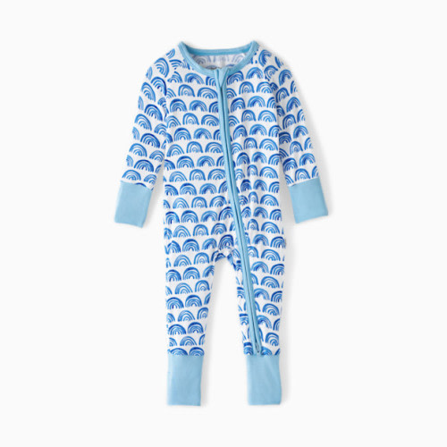 Zippy Footie - Blue Rainbows