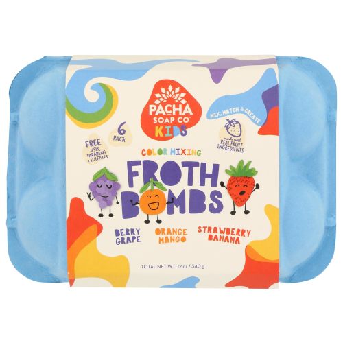 Pacha Soap Color Changing Froth Bomb 6 Count, 12 OZ