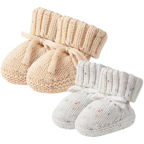 Newborn Shoes | Soft Knitted Baby Booties | A Gentle Hug for Tiny Feet | Warm, Cozy & Lightweight Infant Shoes for Boys & Girls