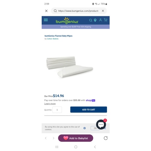 bumGenius Flannel Baby Wipes