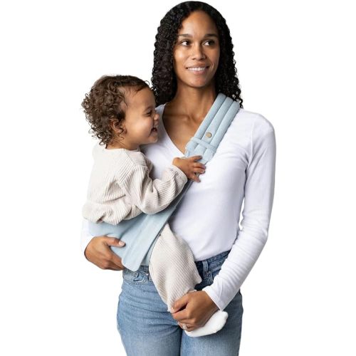Mabē Monarch Toddler Sling Carrier – Ergonomic Hip Carry Support for Toddlers – Adjustable and Breathable Sling for Easy Up/Down & Comfortable Holding (16–45 lbs, Denim)