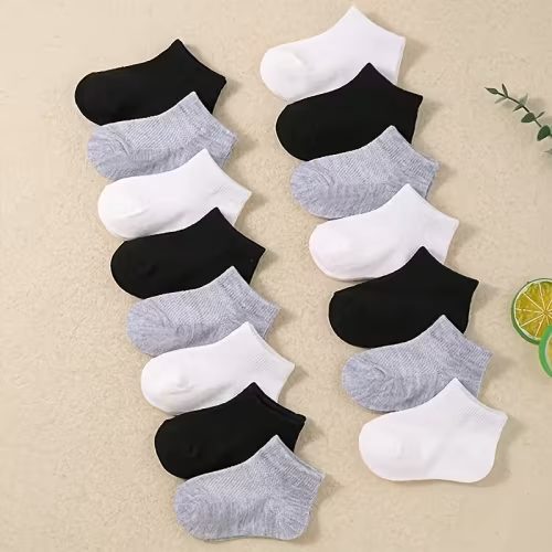 5 pair set color random baby unisex boat socks toddler - Temu