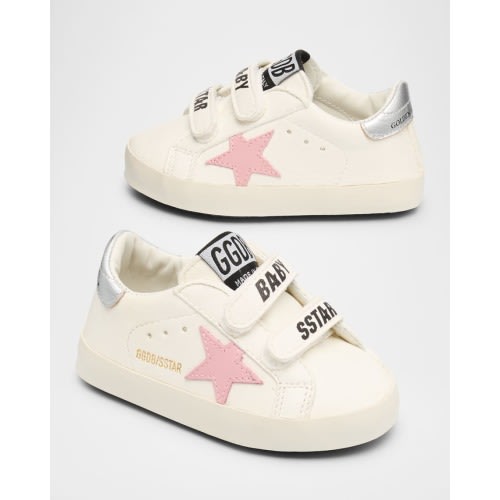Girl's School Leather Low Top Sneakers, Baby
