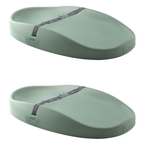 Bumbo Diaper Changing Pad, Contoured Baby Changing Mat, 2 Pack, Hemlock