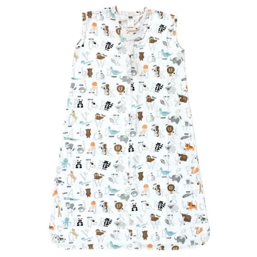 Hudson Baby Cotton Sleeveless Wearable Sleeping Bag, Sack, Blanket, Alphabet Animals, 0-6 Months