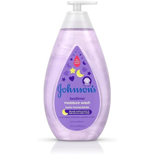 Johnson's Baby Bedtime Moisture Body Wash, Soothing NaturalCalm Aromas, Nighttime Bath Wash to Help Calm Baby Before Bed, Baby Wash, No added Parabens & Sulfates, 27.1 fl. oz