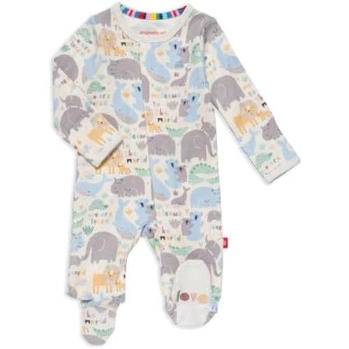 Magnetic Me 100% Organic Cotton Magnetic Baby Footie Pajamas | Super Soft Cotton Fabric
