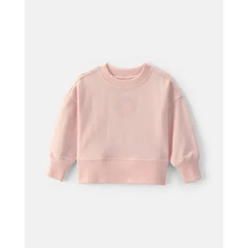 Baby Girl OshKosh Logo French Terry Pullover Sweatshirt - Pink - OshKosh B'gosh | Carter's