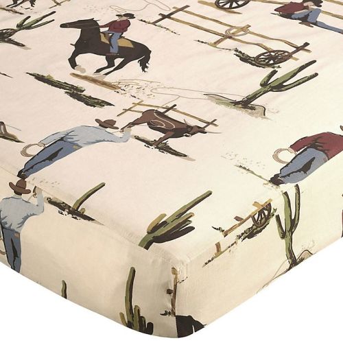 Sweet Jojo Designs Wild West Cowboy Print Fitted Crib Sheet