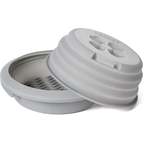 Haakaa Multipurpose Silicone Microwave Bottle Sterilizer & Steamer – Reusable Collapsible Silicone Microwave Sterilizer for Baby Bottles, Breast Pump Parts & Pacifiers and Accessories