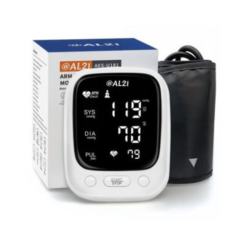 @AL21 Blood Pressure Monitor for Home Use – LED Display, Irregular Heartbeat Detection, Extra-Wide Adjustable Cuff, 2-User Memory