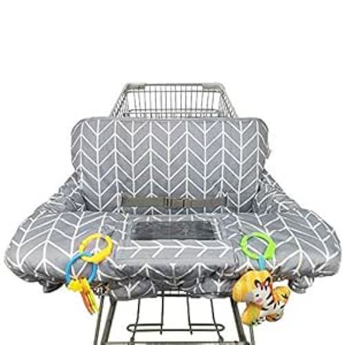 Shopping Cart Cover for Baby ICOPUCA Cotton High Chair Cover, Reversible, Machine Washable for Infant, Toddler, Boy or Girl (Grey Arrow Print)