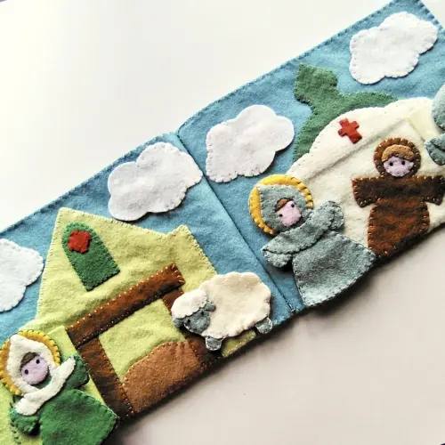 St Brigid, St Elizabeth, and St Barbara Quiet Book DIY Kit — Draw Near Designs