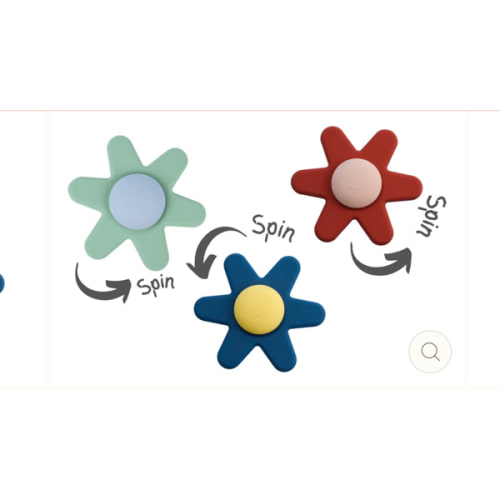 Silicone Suction Daisy Spinner - Assorted