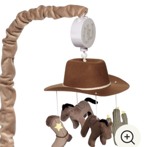 Country Western Cowboy Hat Musical Baby Crib Mobile Soother Toy – Lambs & Ivy