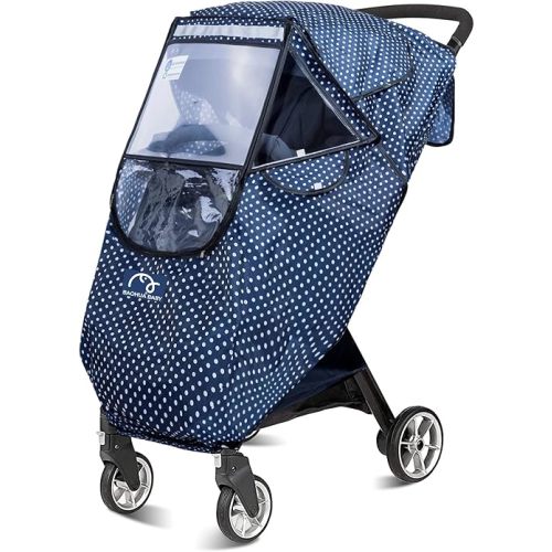 Stroller Rain Cover,Stroller Cover for Winter,Universal Stroller Accessory,Waterproof, Windproof, Ventilation, Sun Protection, Protect from Rain Wind Snow,Cold,Baby Travel Weather Shield