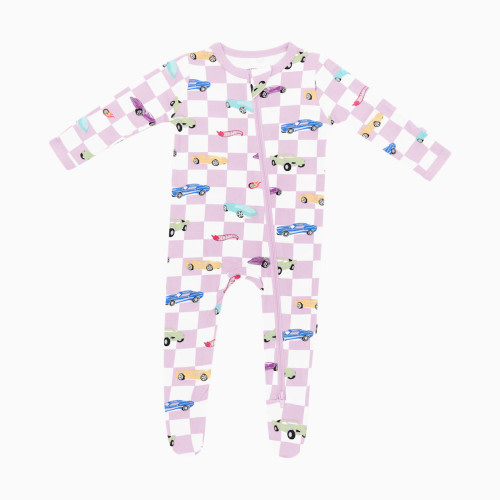 Kyte Baby Printed Zipper Footie - Sparkles And Speed, 3-6 M