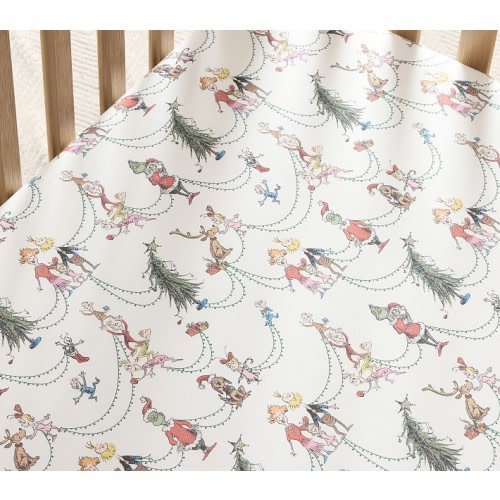 Dr. Seuss's The Grinch™ Festive Lights Organic Cotton Crib Fitted Sheet