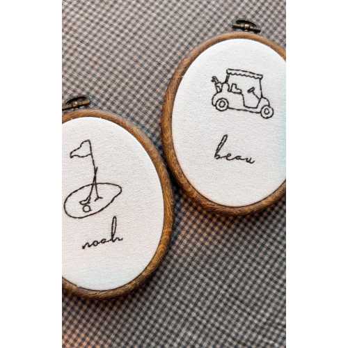 Custom Name Embroidery Hoop, Golf Decor, Baby Nursery Decor, Golf Cart, Nursey Wall Decor, Custom Baby Name Announcement, Vintage Baby Decor