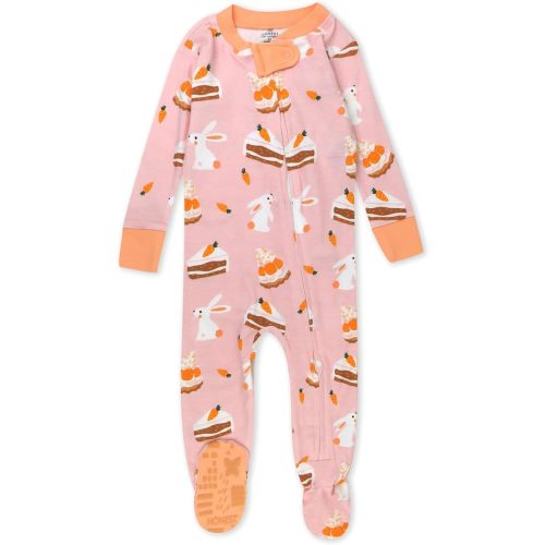 HonestBaby unisex-baby Celebration Non-slip Footed Pajamas One-piece Sleeper Zip-front Pjs 100% Organic Cotton