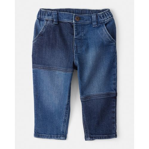 Baby Boy Dark Wash Patchwork Jeans - Blue - OshKosh B'gosh | Carter's