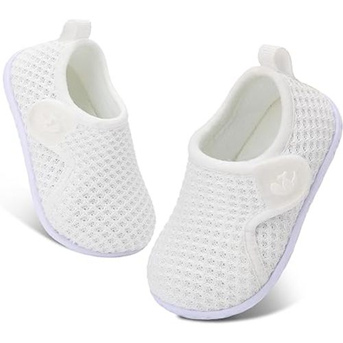 FEETCITY Baby Shoes Boys Girls First Walking Shoes Infant Sneakers Crib Shoes Breathable Lightweight Slip On Shoes