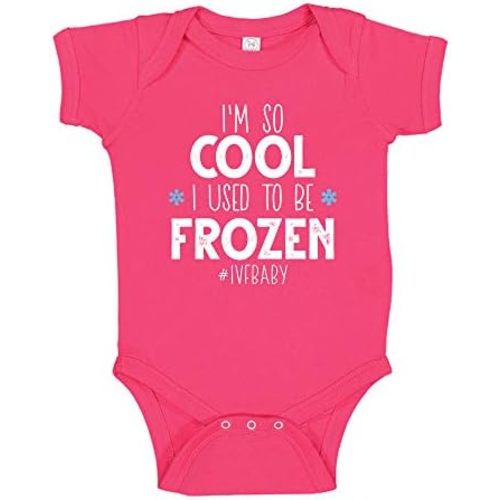 I'm So Cool I Used to Be Frozen Cute IVF Baby Bodysuit One Piece for in-Vitro Baby Pregnancy Announcement