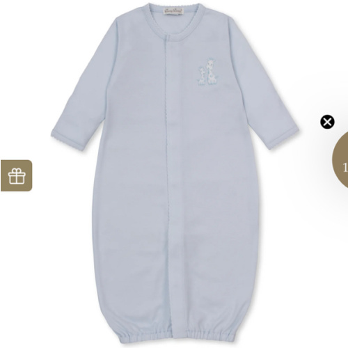 Light Blue Giraffe Laughs Conv Gown